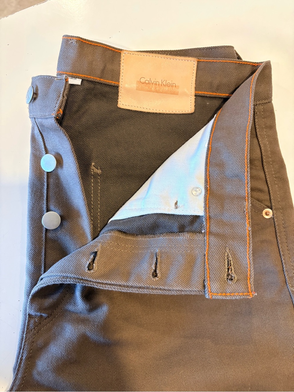 Calvin Klein x Heron Preston Men Brown Twill Pants